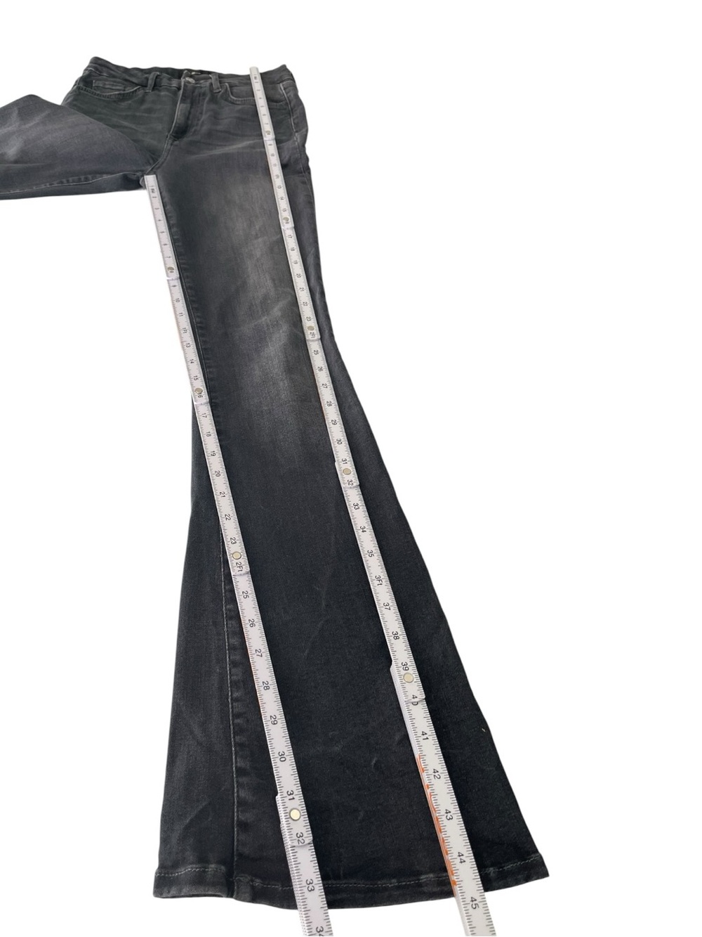 7 For All Mankind No Filter Denim Ultra High-Rise Skinny Boot Size 28 Black - Picture 2 of 12